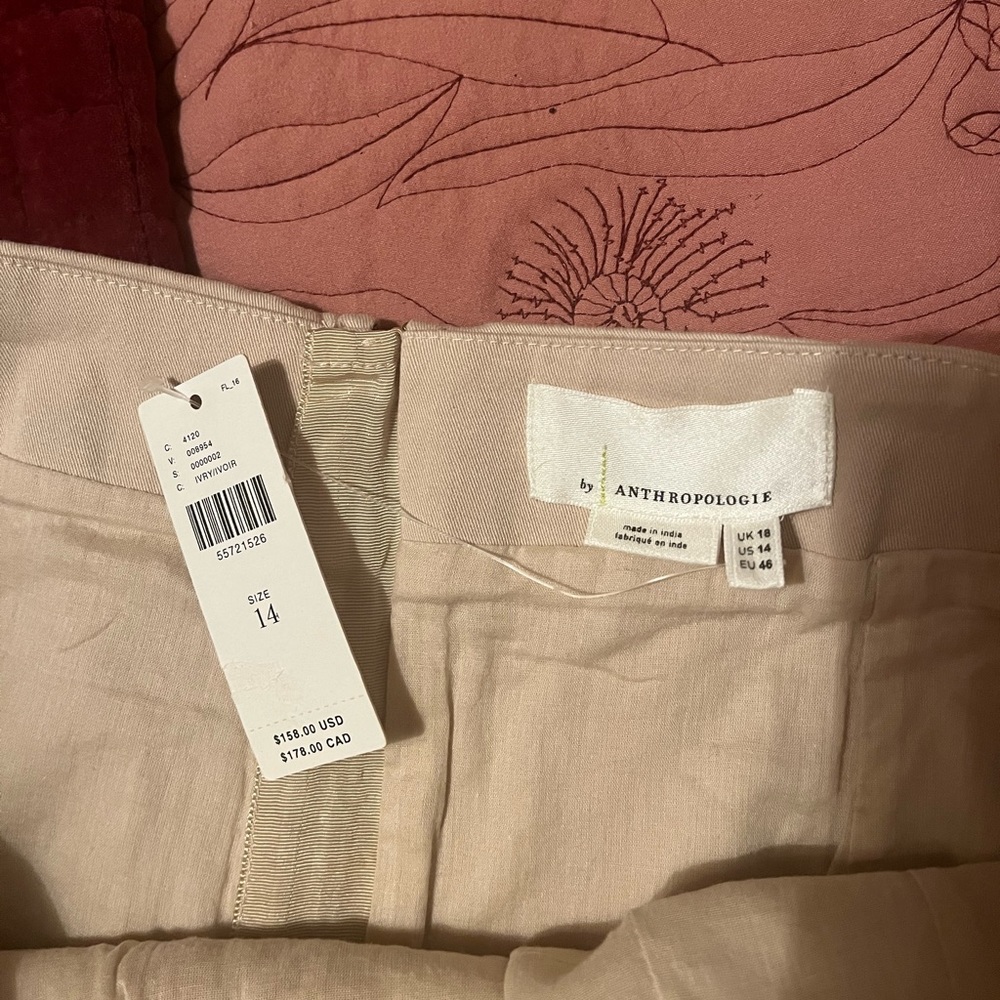 Anthropologie skirt embroidered flower sz 14 nwt - Picture 4 of 4